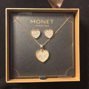 Monet earrings and necklace